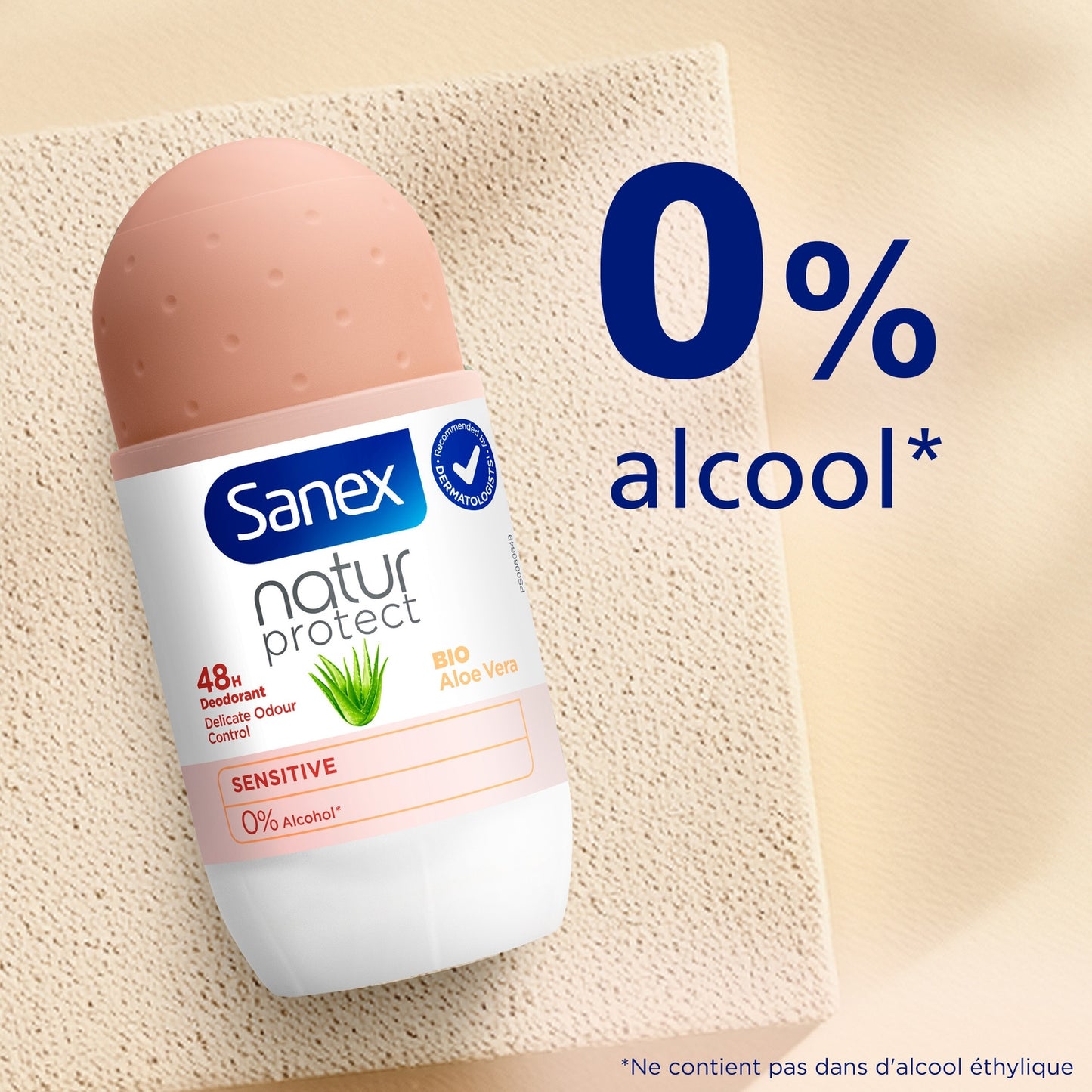 Déodorant Bille Natur Protect Aloe Vera Bio Peaux Sensibles 48 H SANEX