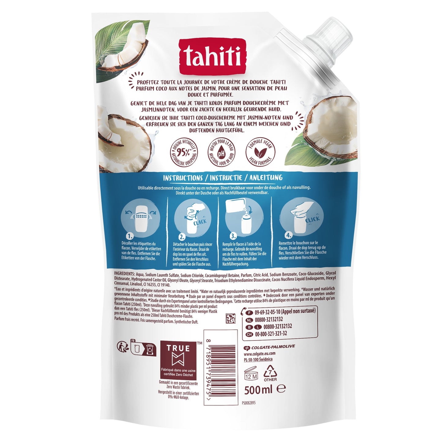 Crème douche Coco et Jasmin TAHITI 
