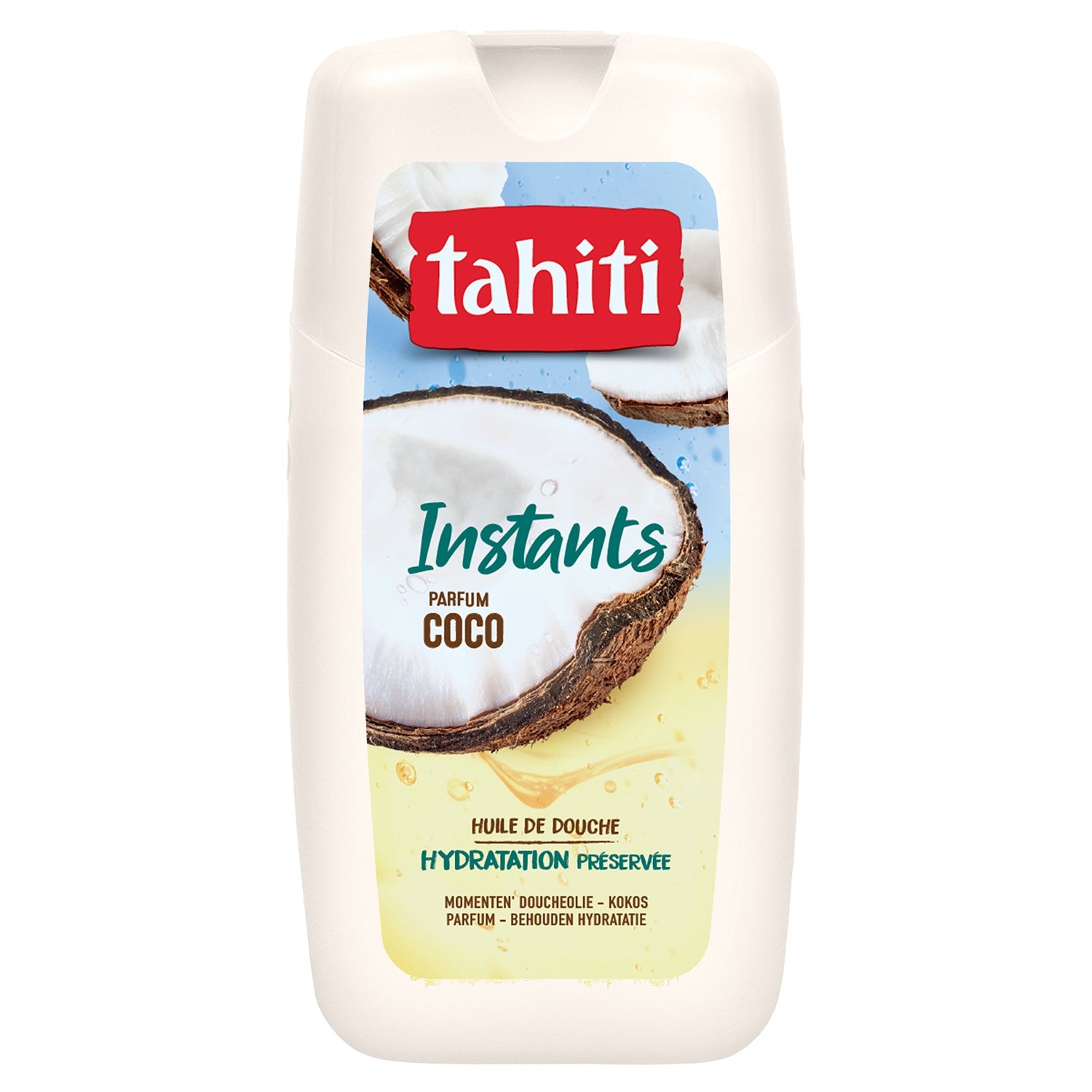 Huile de douche Hydratation Préservée Parfum Coco Instants TAHITI 