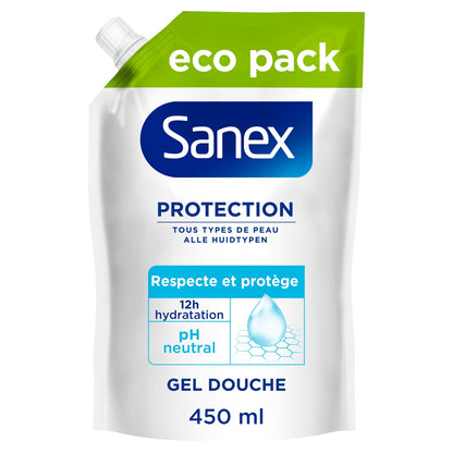 Gel douche Protection Tous Types de Peau Respecte et Protège Hydratant pH Neutre SANEX 