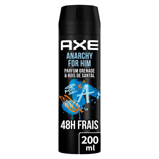 Déodorant Spray Homme Anti-Transpirant Anarchy AXE le flacon de 200mL