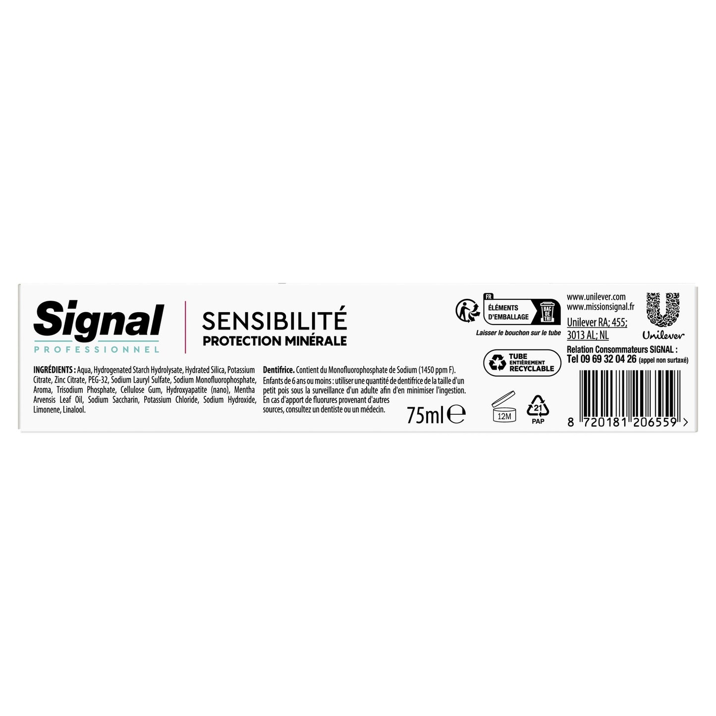 SIGNAL Professional Sensitivity Toothpaste Mineral Protection Gums