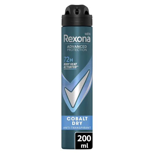 Déodorant Spray Homme Anti-Transpirant Cobalt Dry 72h Advanced Protection REXONA MEN le flacon de 200mL