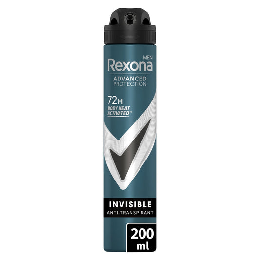 Déodorant Spray Homme Anti-Transpirant Invisible 72h REXONA MEN le flacon de 200mL