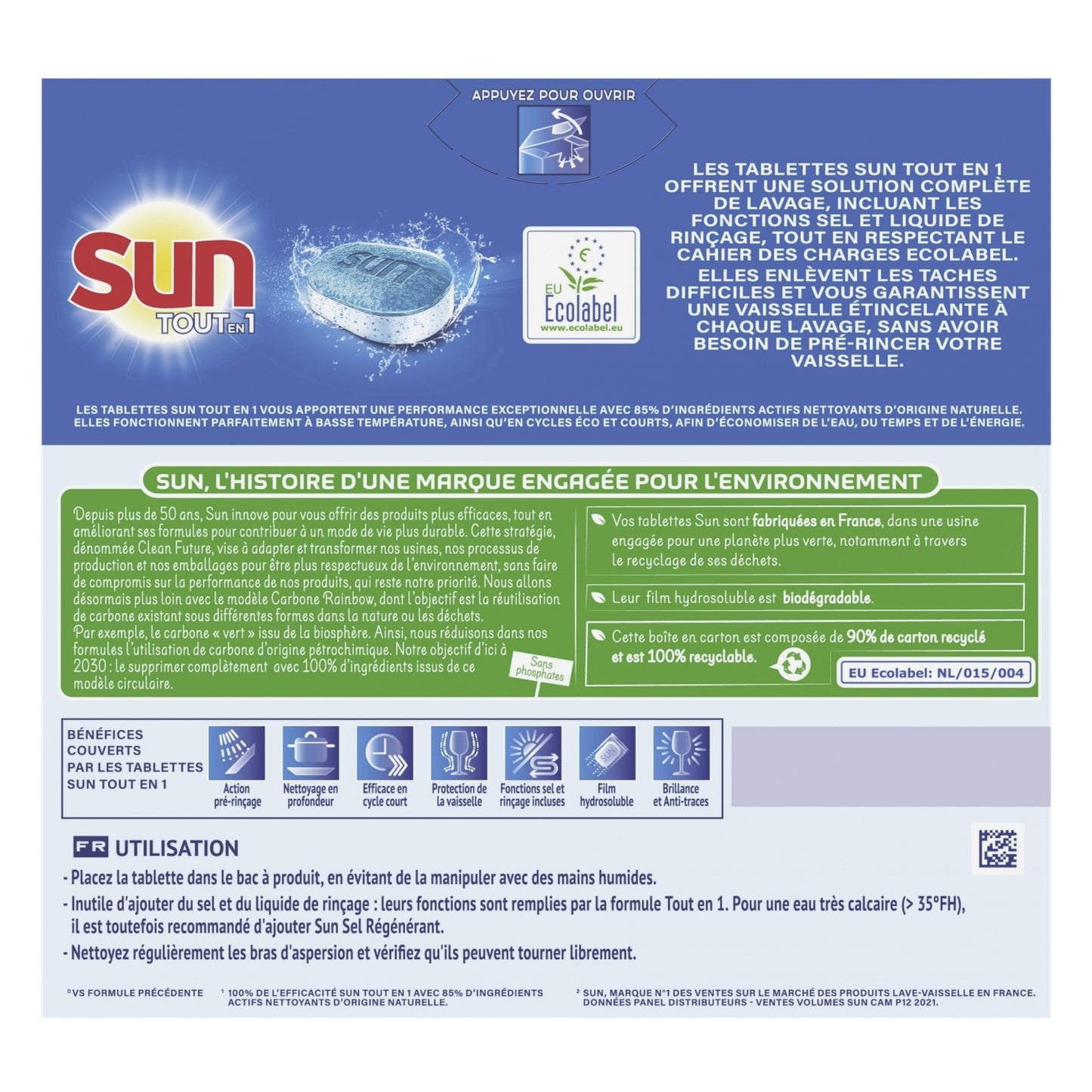 SUN All in 1 Geschirrspültab Zitrone