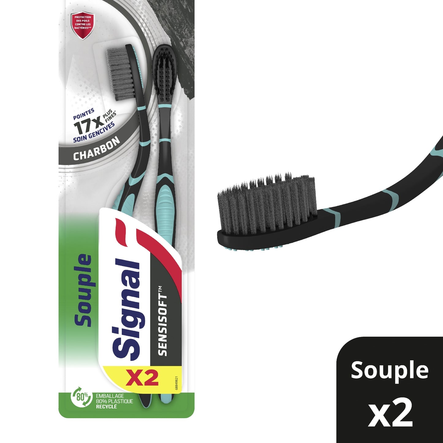 SIGNAL Soft Charcoal Toothbrush
