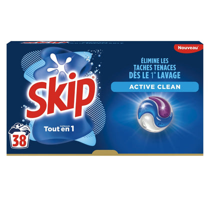 Active Clean SKIP 3in1 Capsule Laundry Detergent