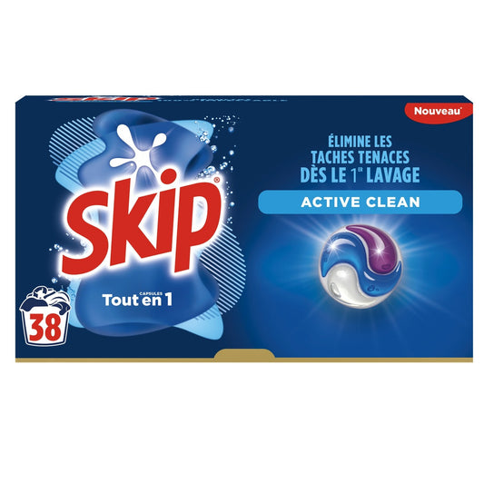Active Clean SKIP 3in1 Capsule Laundry Detergent