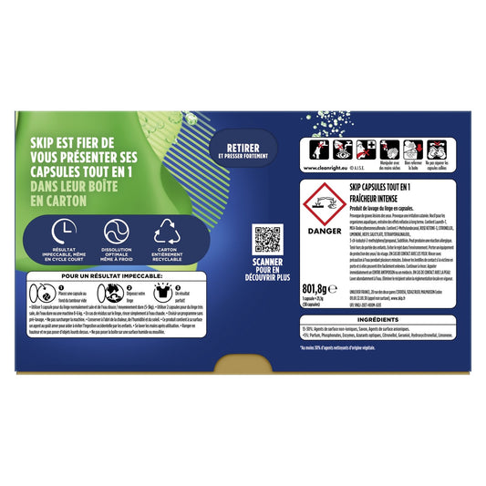 SKIP 3-in-1 Intense Freshness Capsule Laundry Detergent