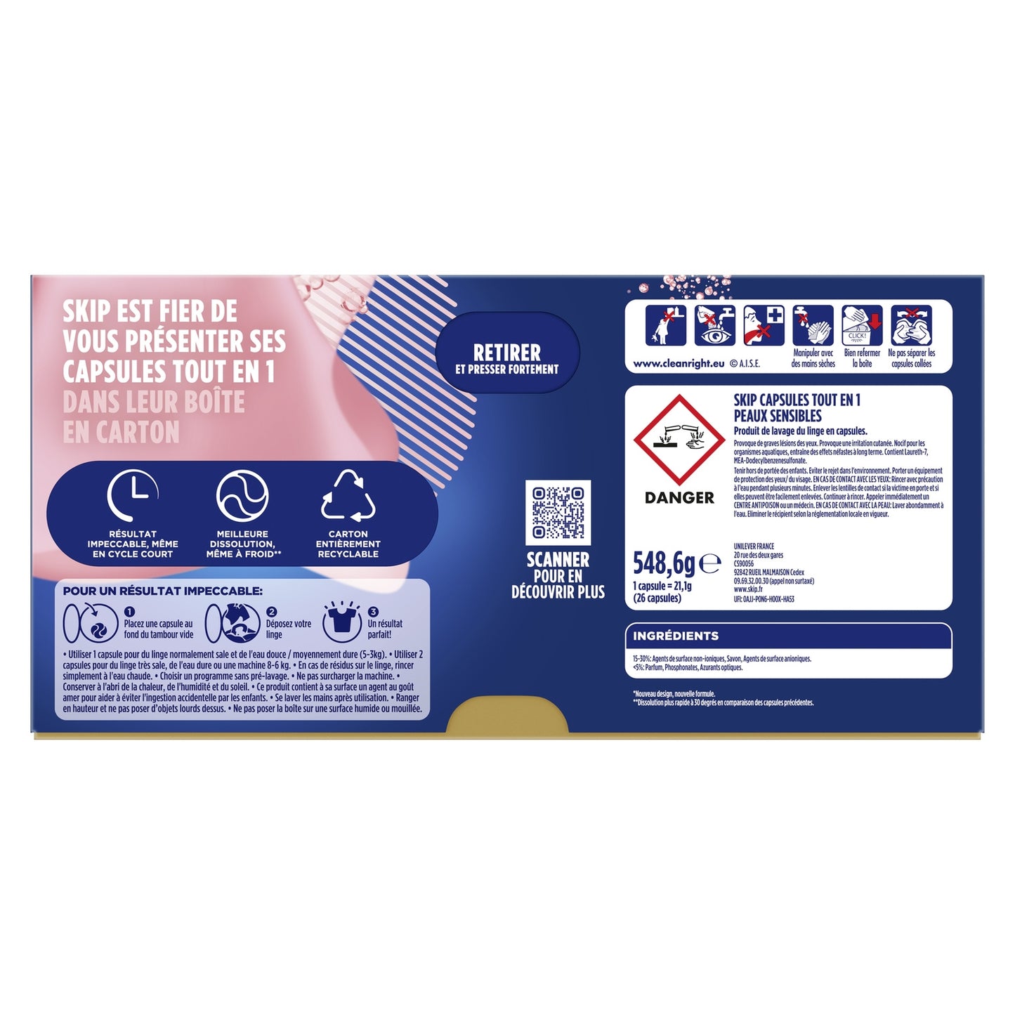 SKIP Sensitive Skin Laundry Capsules