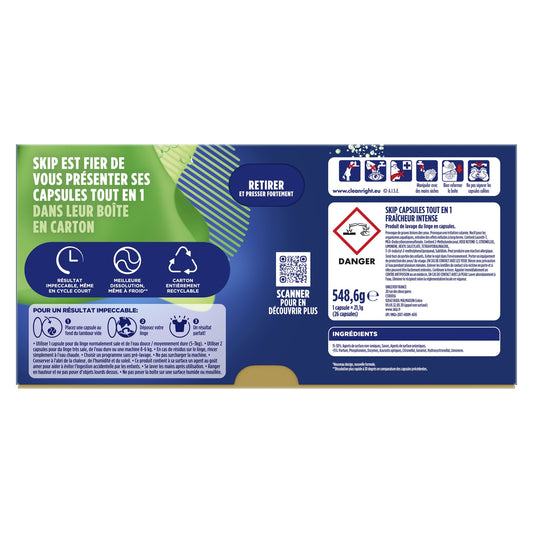 SKIP 3-in-1 Intense Freshness Capsule Laundry Detergent