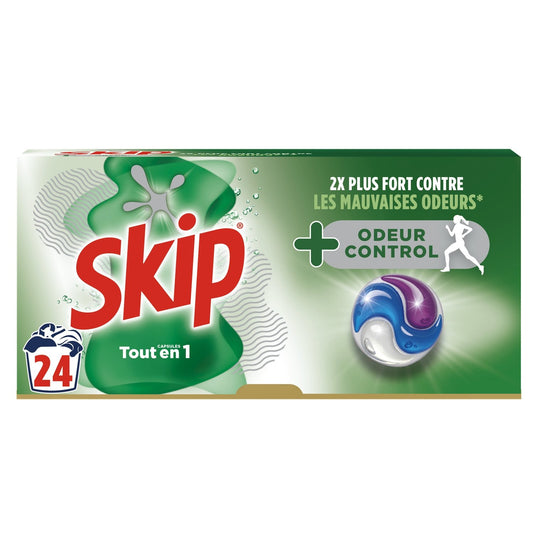 SKIP All-in-1 Odor Control Laundry Capsules