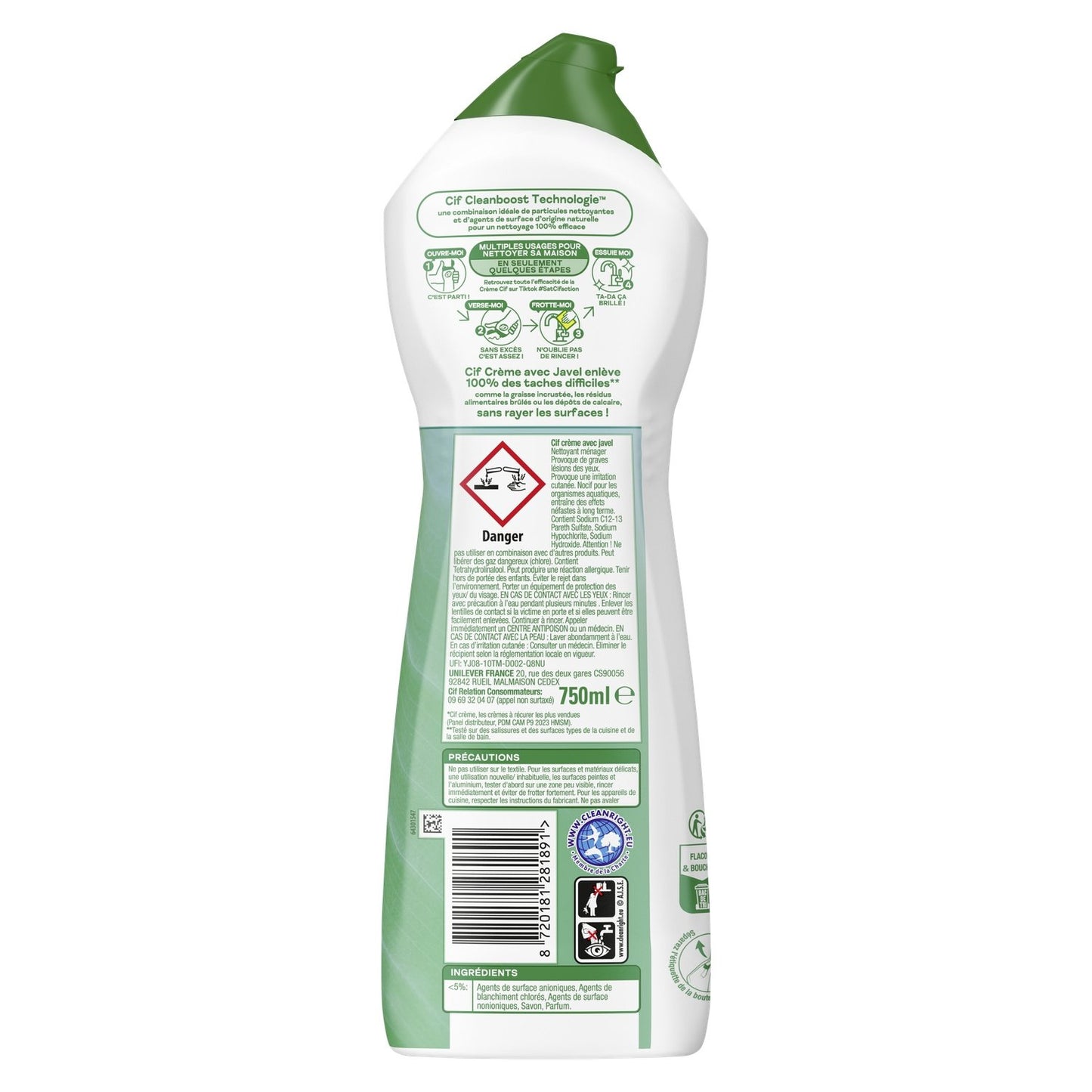 Household Cleaner Bleach CIF