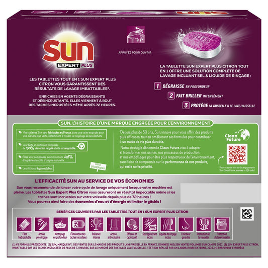 SUN Expert Plus Lemon All-In-1 Dishwasher Tablets