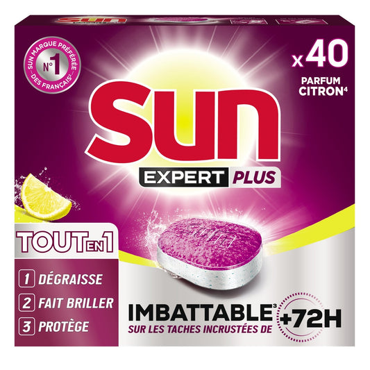 SUN Expert Plus Lemon All-In-1 Dishwasher Tablets