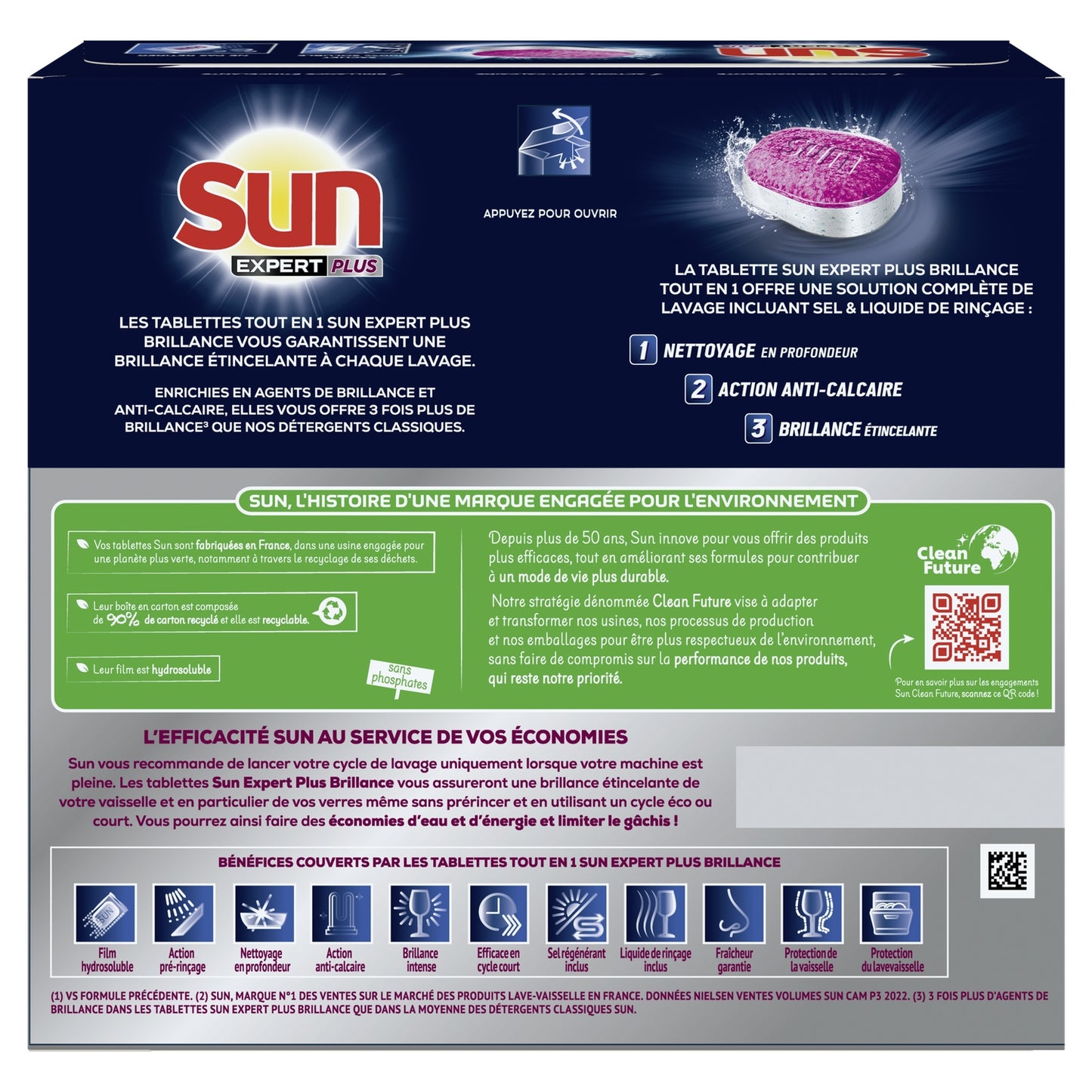 SUN Expert Plus Shine All-In-1 Dishwasher Tablets