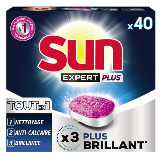 SUN Expert Plus Shine All-In-1 Dishwasher Tablets