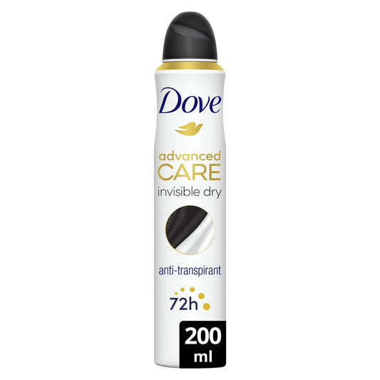 Déodorant Spray Anti-Transpirant Invisible Dry Advanced Care DOVE le flacon de 200mL