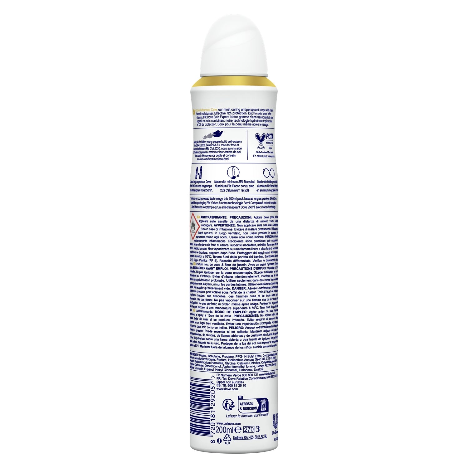 Déodorant spray Anti-transpirant Coco Jasmin DOVE 