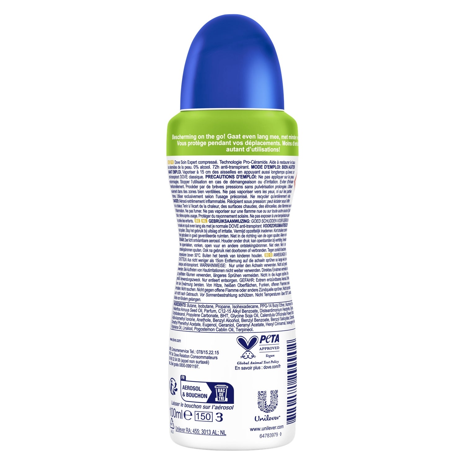 Déodorant spray compressé Anti-transpirant Original 48h DOVE 
