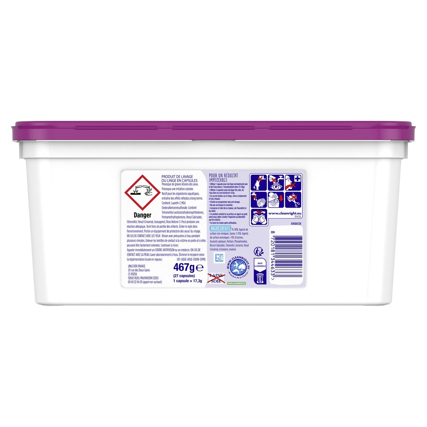 OMO 3-in-1 Rosir de Plaisir Pink &amp; Lilac White Capsule Laundry Detergent