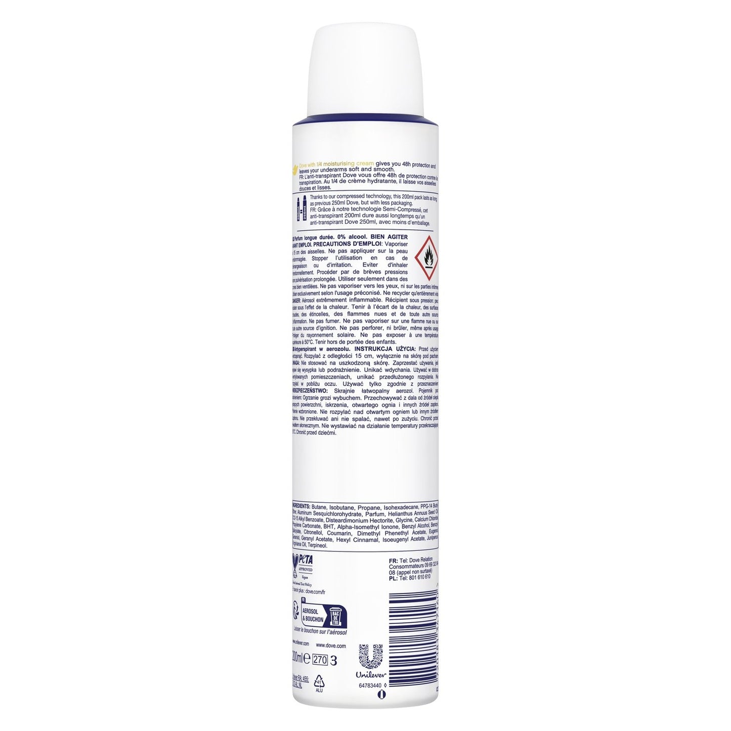 Déodorant Spray Compressé Anti-Transpirant Original DOVE