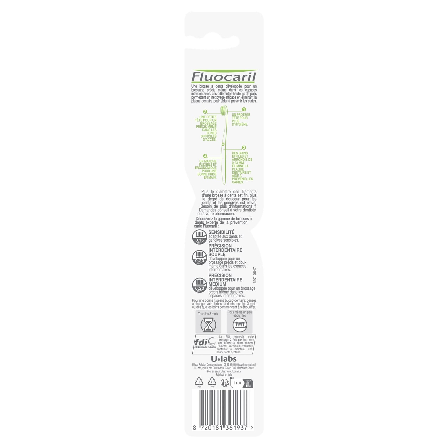 Brosse à dents Medium Précision Interdentaire FLUOCARIL 