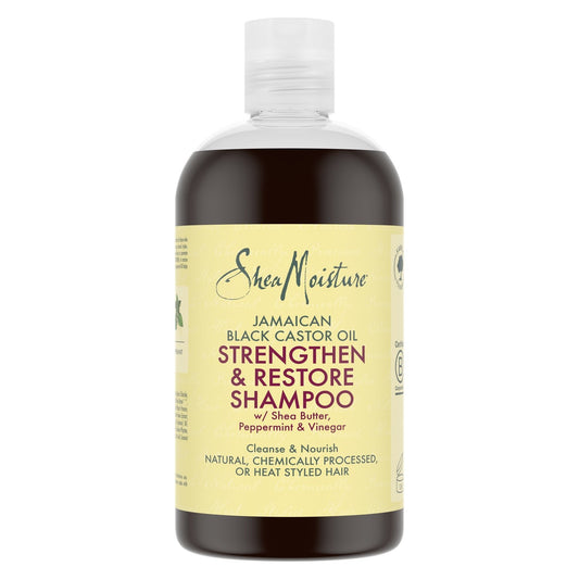Shampoing Fortifiant et Revitalisant à l'Huile de Ricin de Jamaïque SHEA MOISTURE le flacon de 384mL
