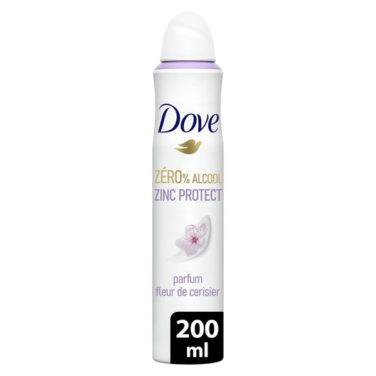Déodorant Spray Compressé Zinc Protect Fleur de Cerisier 0% Alcool DOVE le flacon de 200mL