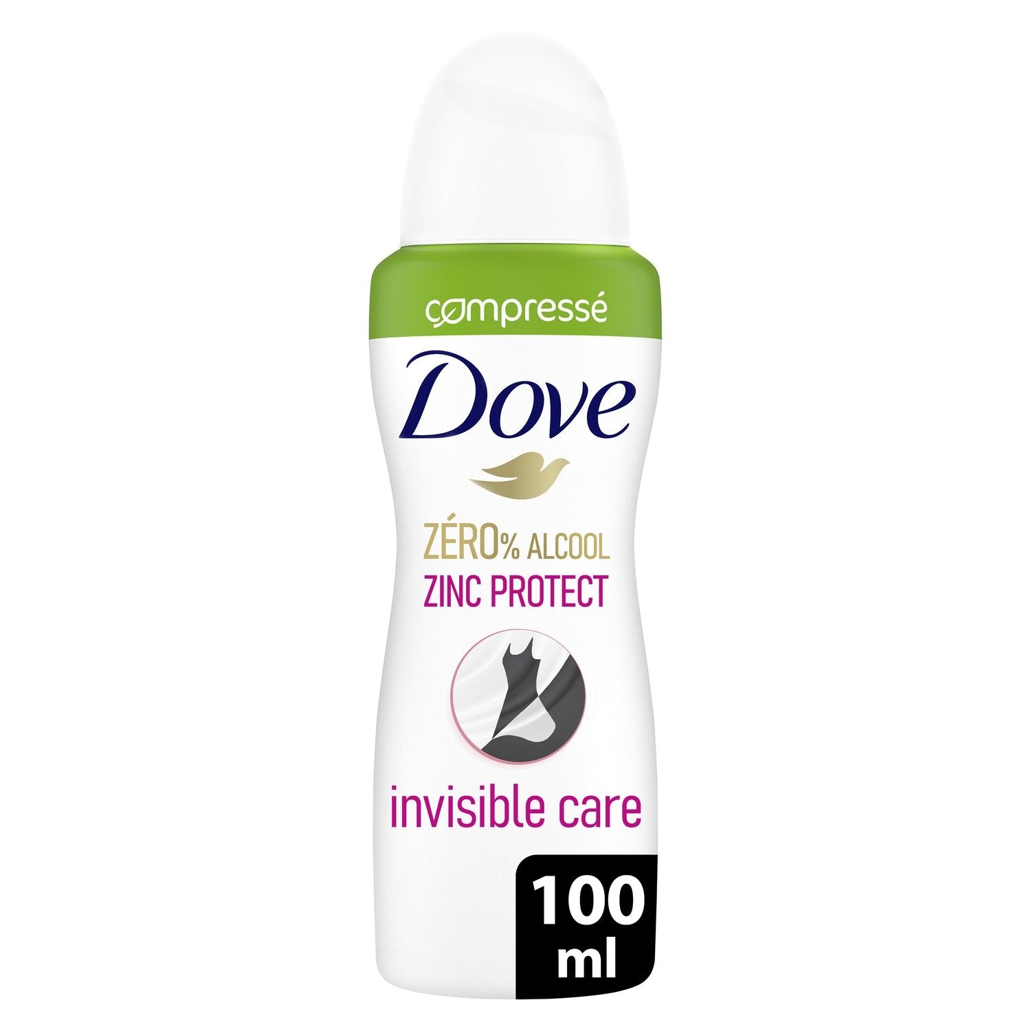 Déodorant Spray Compressé Invisible Care Zinc Protect DOVE le flacon de 200mL