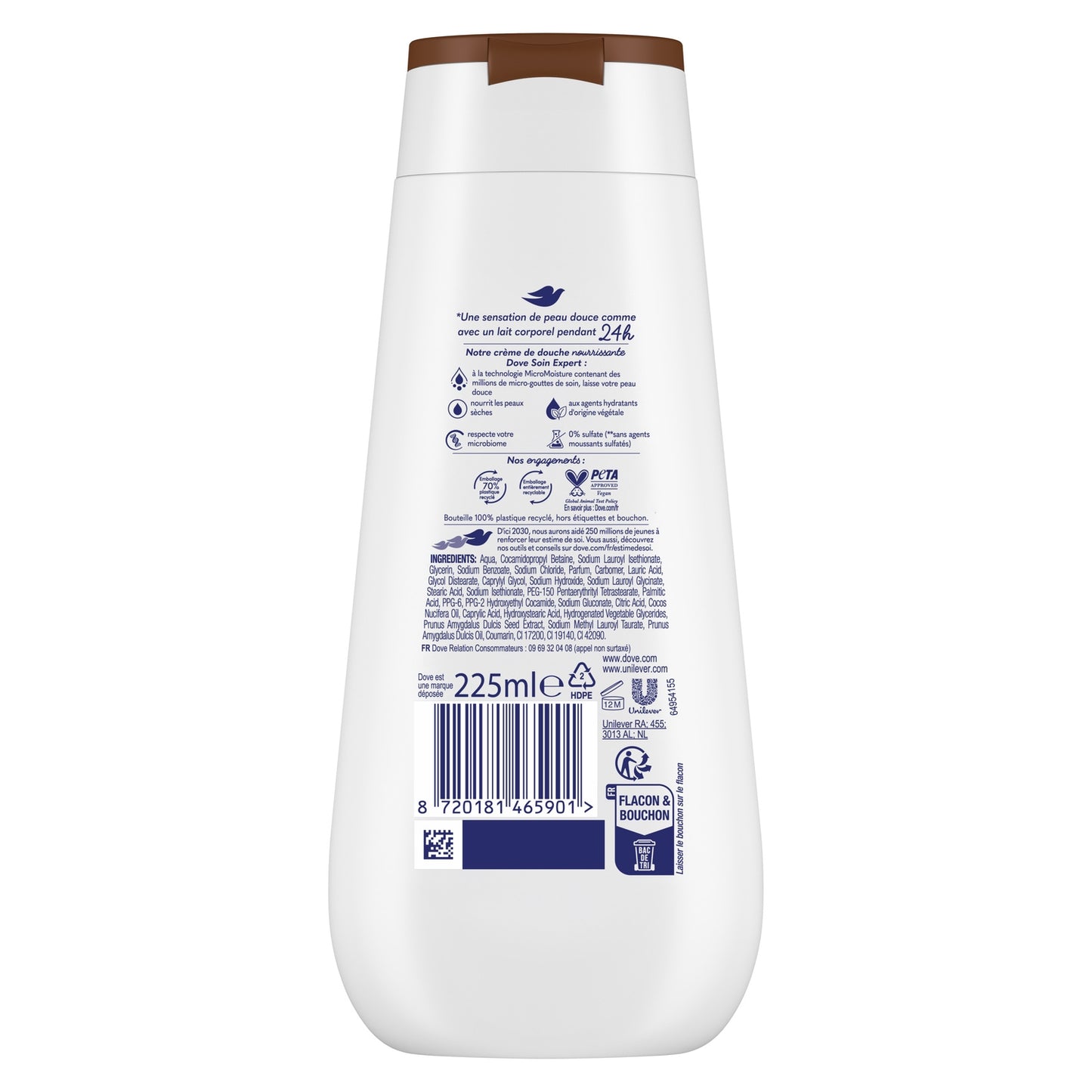 Gel douche Soin Nourrissant Coco et Amande DOVE 