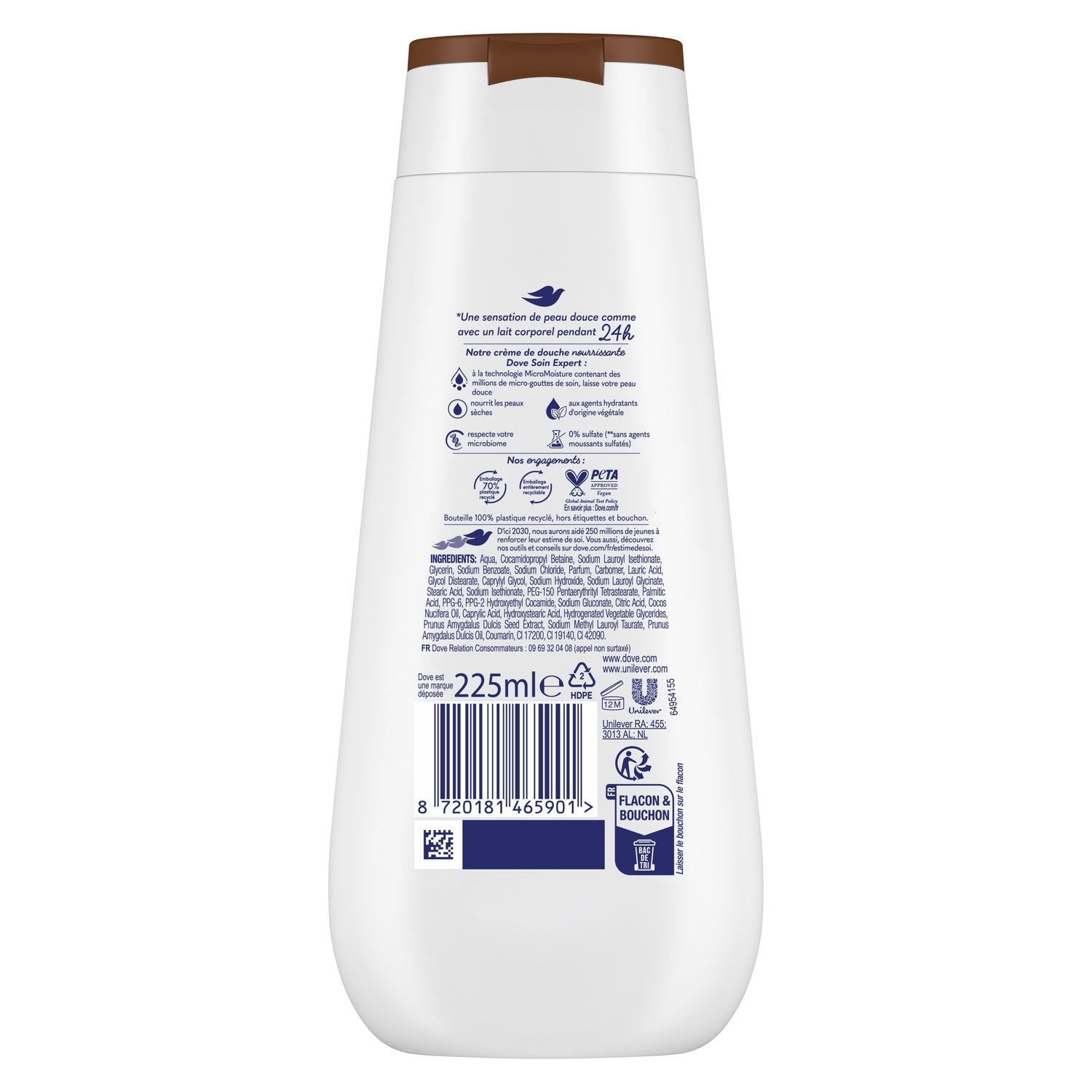 Gel douche Soin Nourrissant Coco et Amande DOVE 