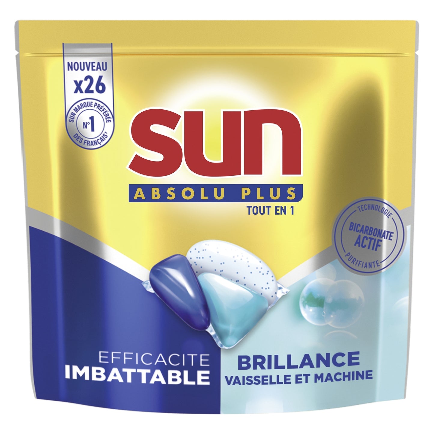 SUN Absolu Plus All in 1 Bicarbonate Dishwasher Capsules