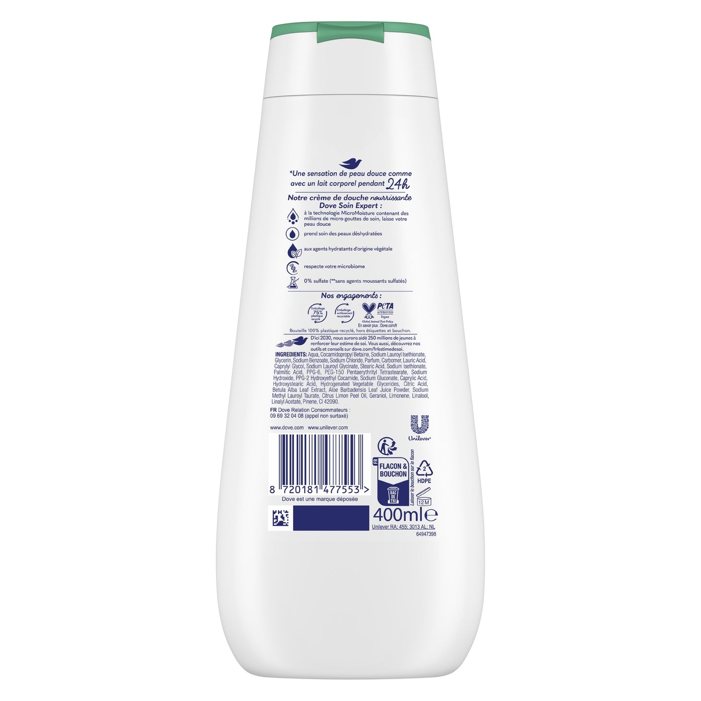 Gel douche Hydratant Aloe Vera MicroMoisture DOVE 