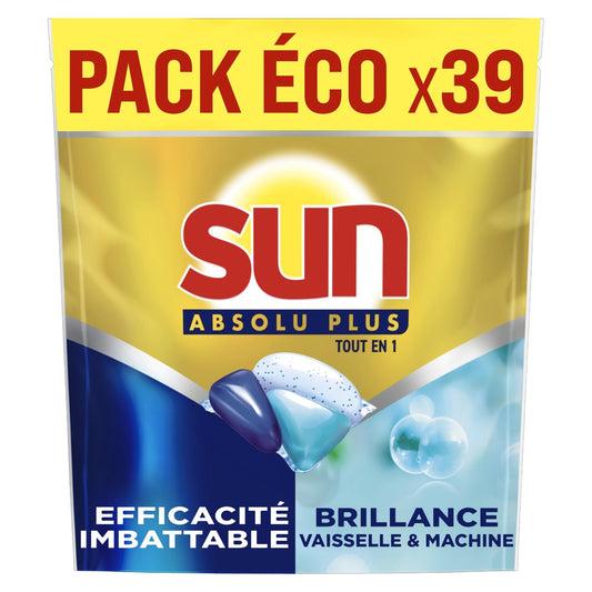 SUN Absolu Plus All in 1 Active Bicarbonate Dishwasher Capsules