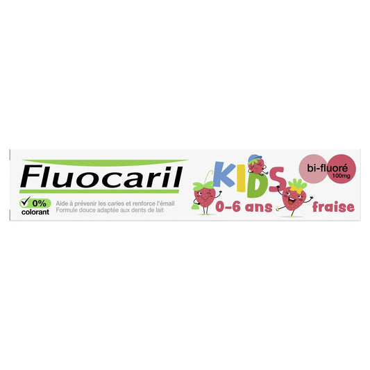 Dentifrice Enfant 0-6 Ans Anti-Caries Goût Fraise FLUOCARIL le tube de 75mL
