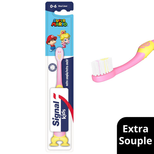 Brosse à Dents Extra Souple Enfant 0-6 Ans Super Mario SIGNAL la brosse à dents