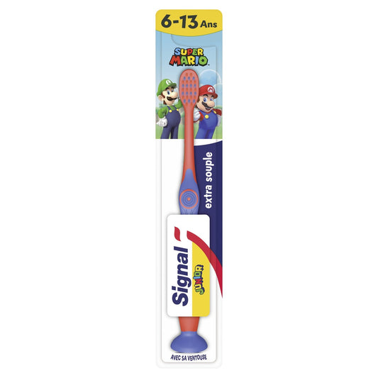 Brosse à Dents Extra Souple Enfant 6-13 Ans Super Mario SIGNAL la brosse à dents