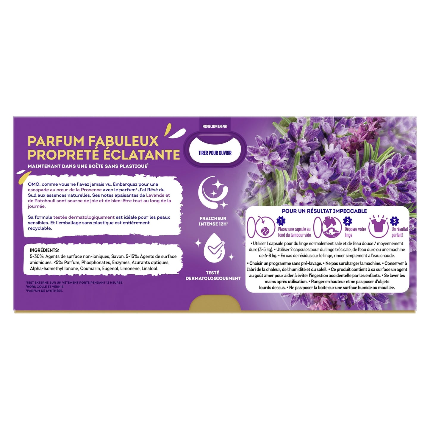 OMO 3-in-1 Lavender and Patchouli Laundry Detergent Capsules