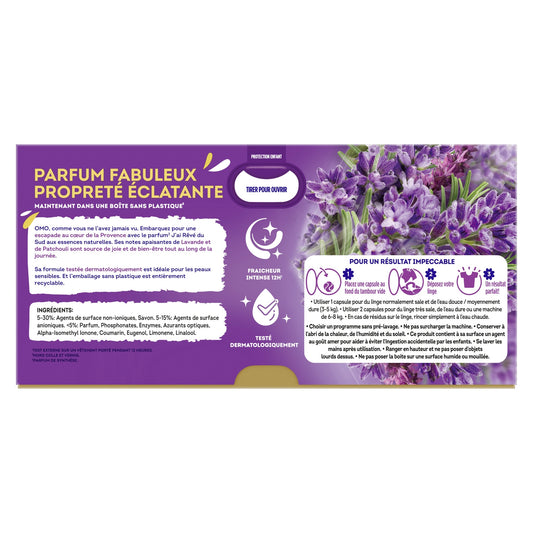 OMO 3-in-1 Lavender and Patchouli Laundry Detergent Capsules