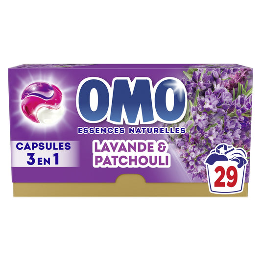 OMO 3-in-1 Lavender and Patchouli Laundry Detergent Capsules