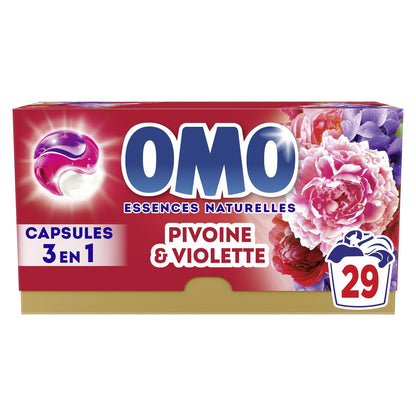 OMO Peony and Violet 3-in-1 Laundry Detergent Capsules