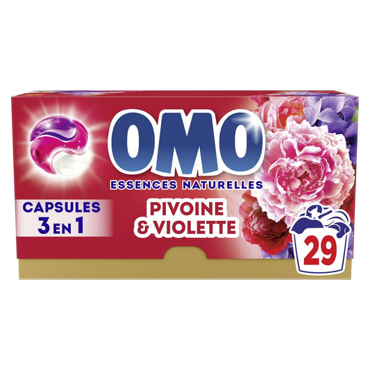 OMO Peony and Violet 3-in-1 Laundry Detergent Capsules