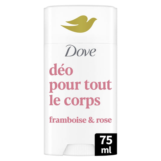 Déodorant Stick pour Tout le Corps 0% Alcool Framboise et Rose DOVE le flacon de 75mL