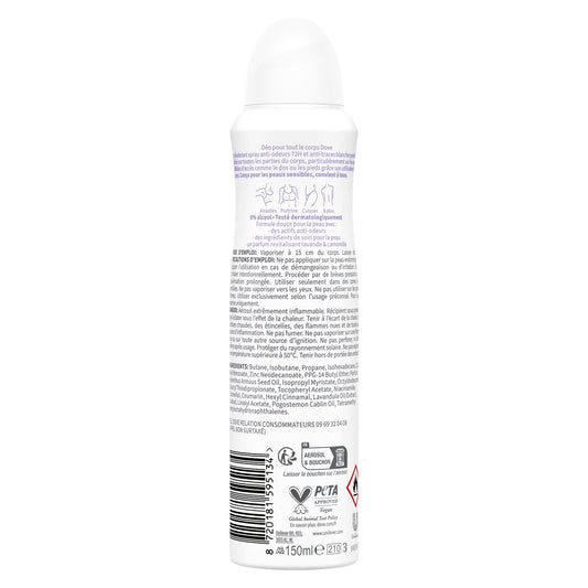 DOVE 72h Body Spray Deodorant Lavender and Chamomile