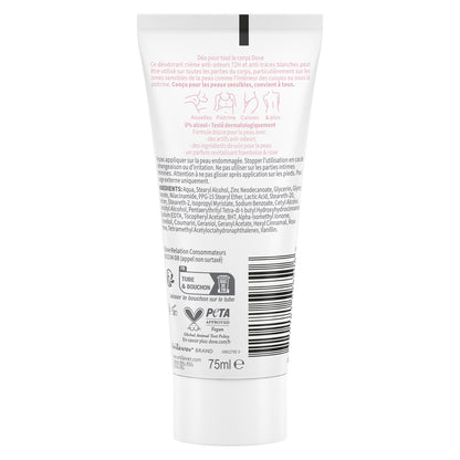 Crème pour Tout le Corps 0% Alcool Peaux Sensibles Framboise et Rose DOVE