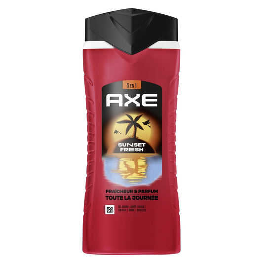 Gel Douche Homme Corps Cheveux Fraîcheur et Parfum Sunset Fresh 5-En-1 AXE le flacon de 400mL