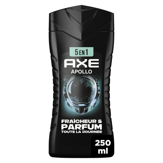 Gel Douche Homme Corps Cheveux Fraîcheur Parfum 24h Apollo AXE le flacon de 250mL
