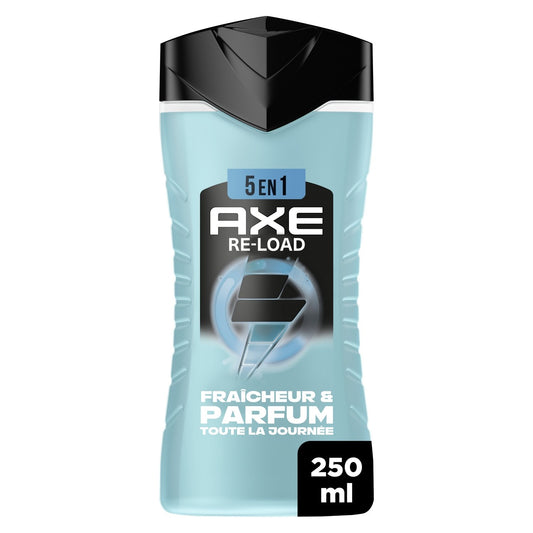 Gel Douche Homme Corps Cheveux Visage Fraîcheur et Parfum 24h AXE le flacon de 250mL