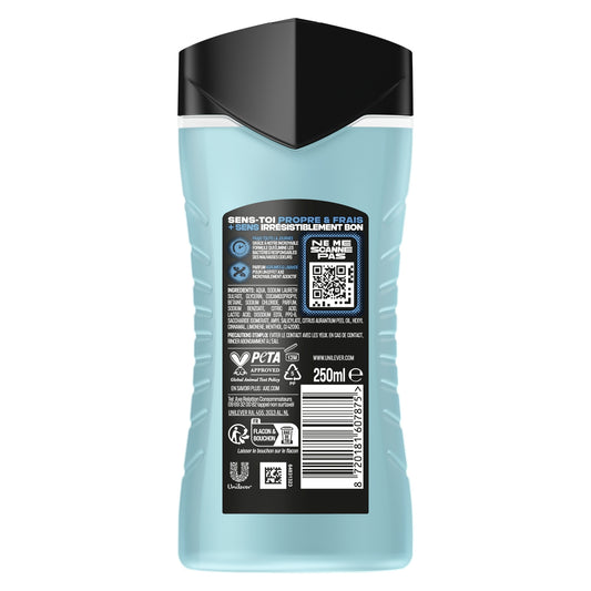 AXE Shower Gel for Men, Body, Hair, Face, 24-hour Freshness and Fragrance